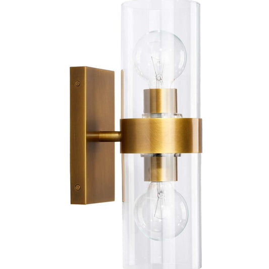 Antique Brass and Clear Glass Chatham Wall Sconce Wall Sconces Sideboards and Things By Jamie Young