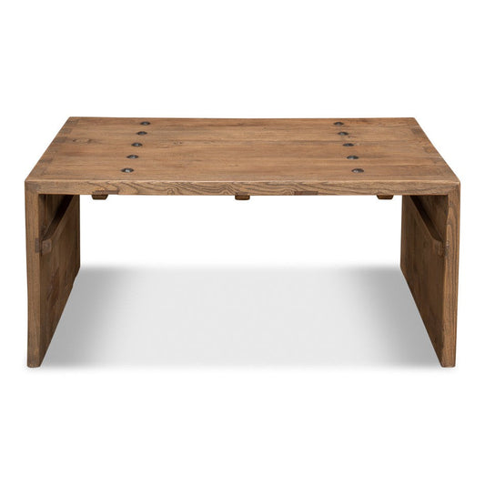 Antique Door Coffee Table Reclaimed Wood-Coffee Tables-Sarreid-LOOMLAN