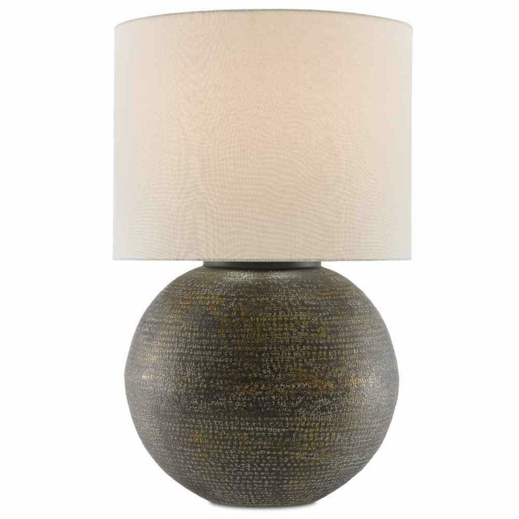 Antique Gold Black Whitewash Brigands Table Lamp Table Lamps Sideboards and Things By Currey & Co