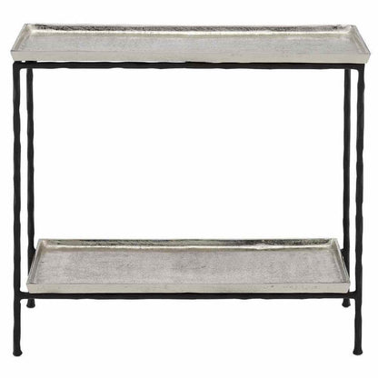 Antique Silver Black Boyles Silver Side Table Side Tables Sideboards and Things By Currey & Co