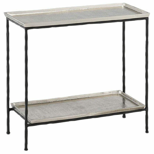 Antique Silver Black Boyles Silver Side Table Side Tables Sideboards and Things By Currey & Co