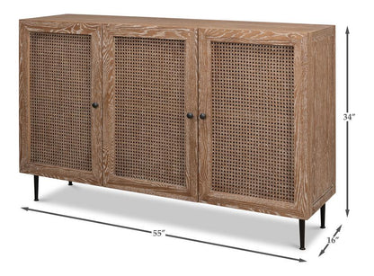 Anton Sideboard 3 Door Buffet for Dining Room-Sideboards-Sarreid-LOOMLAN