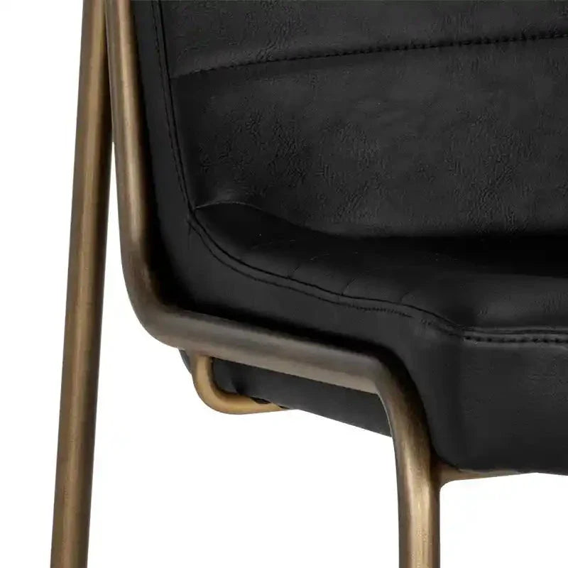 Anton Leather Upholstered Armless Dining Chair