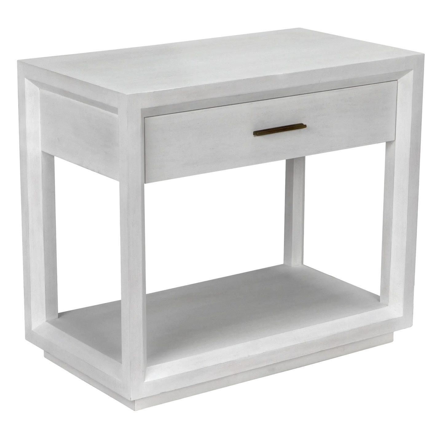 Antony Wood White Rectangle Side Table-Side Tables-Noir-Sideboards and Things