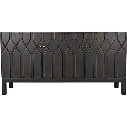 Noir Anubis Three Doors Black Sideboard