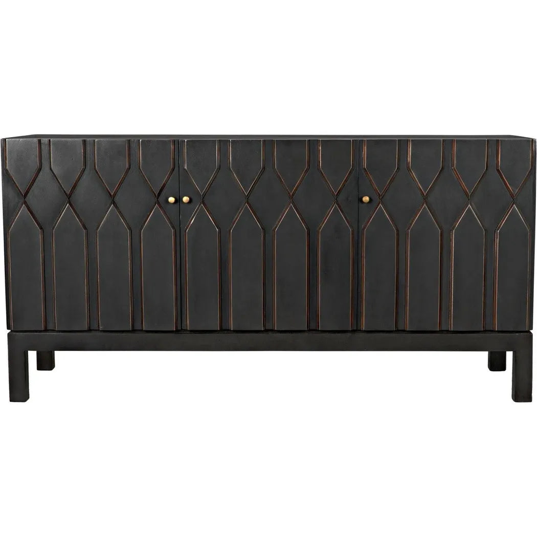 Noir Anubis Three Doors Black Sideboard