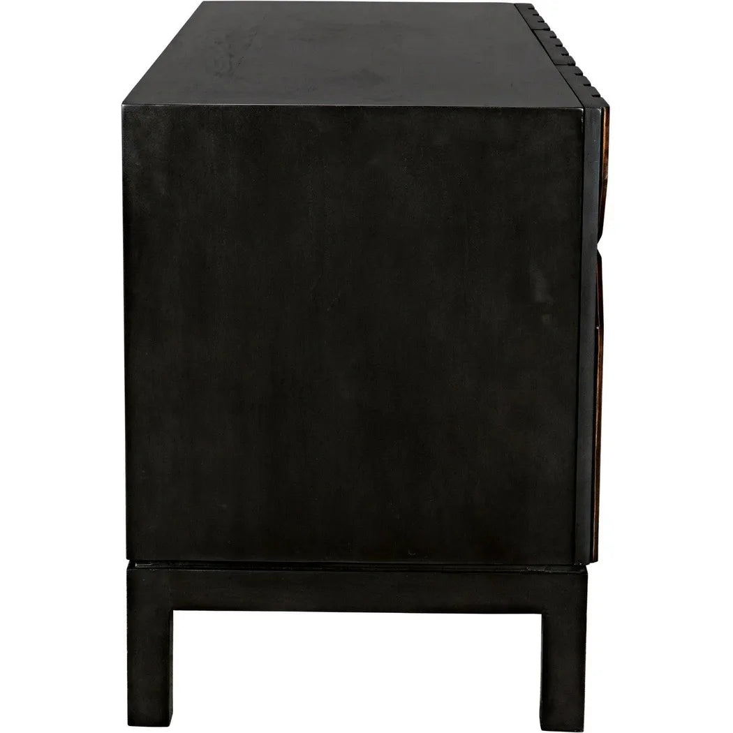 Noir Anubis Three Doors Black Sideboard