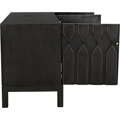 Noir Anubis Three Doors Black Sideboard