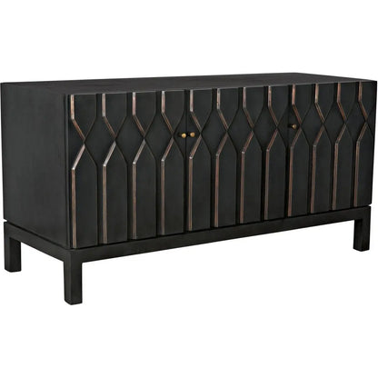 Noir Anubis Three Doors Black Sideboard