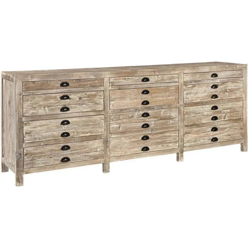 Furniture Classics Apothecary Twelve Drawers Wood Dresser
