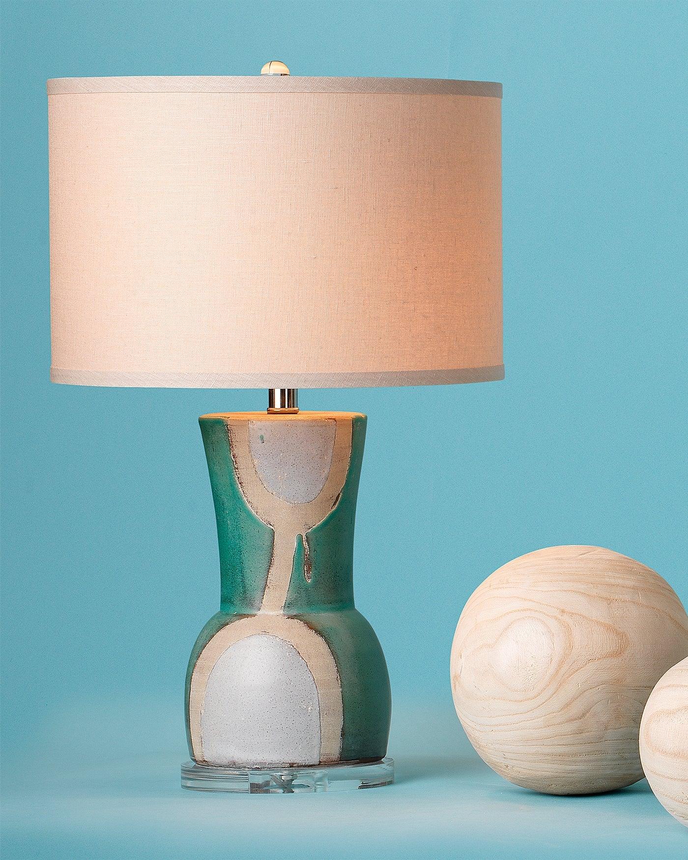 Aqua Ceramic Estel Table Lamp Table Lamps Sideboards and Things By Jamie Young