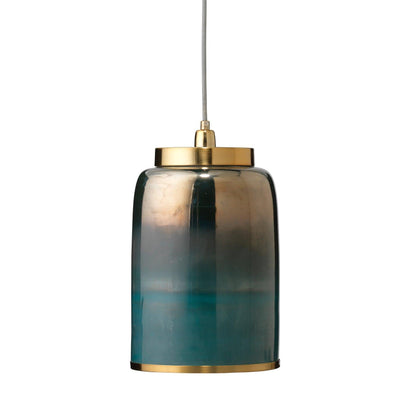 Aqua Dark Blue Glass Vapor Pendant Pendants Sideboards and Things By Jamie Young