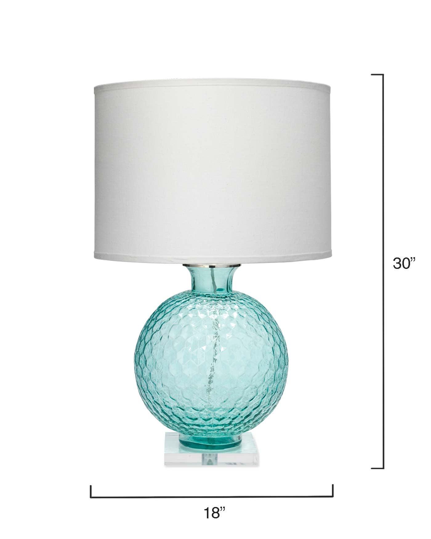 Aqua Glass Clark Table Lamp Table Lamps Sideboards and Things By Jamie Young