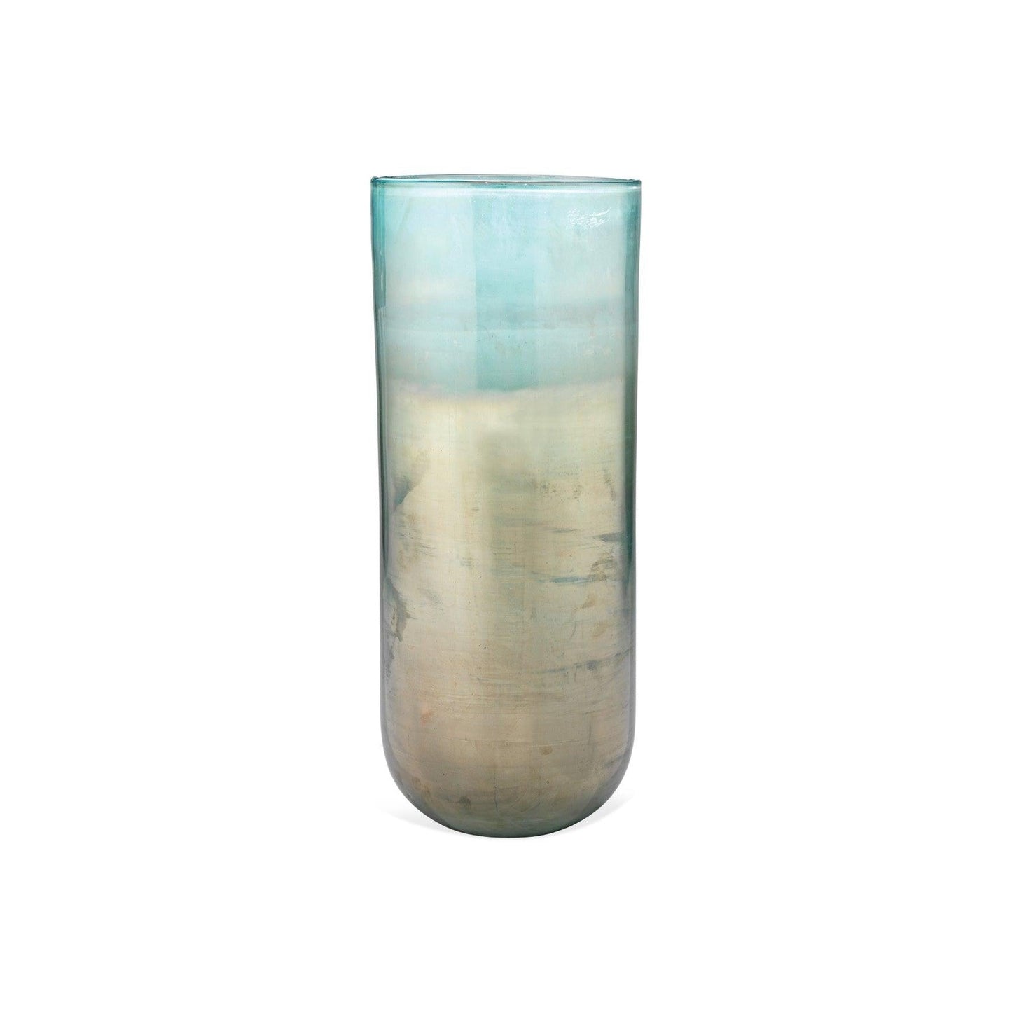 Aqua Two Tone Glass Vapor Vase 20" Vases & Jars Sideboards and Things By Jamie Young