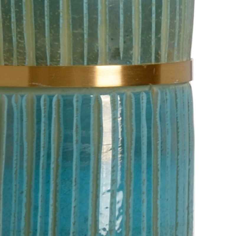 Aquafina Ribbed Cut Glass Table Lamp-Table Lamps-Wildwood-LOOMLAN