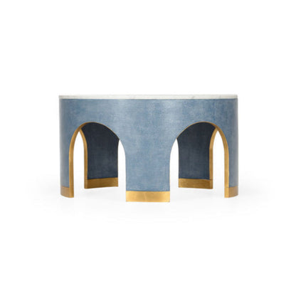 Chelsea House Aqueduct Marble Top Round Cocktail Table