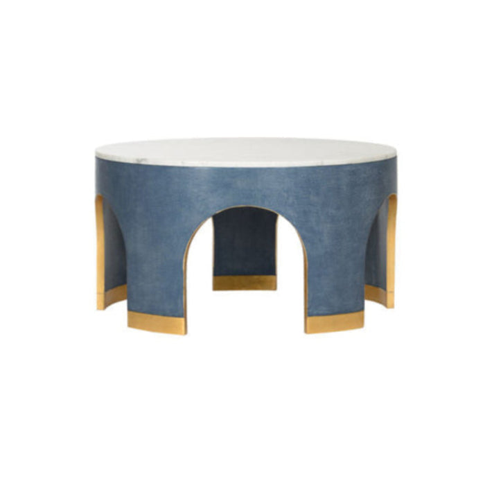 Chelsea House Aqueduct Marble Top Round Cocktail Table