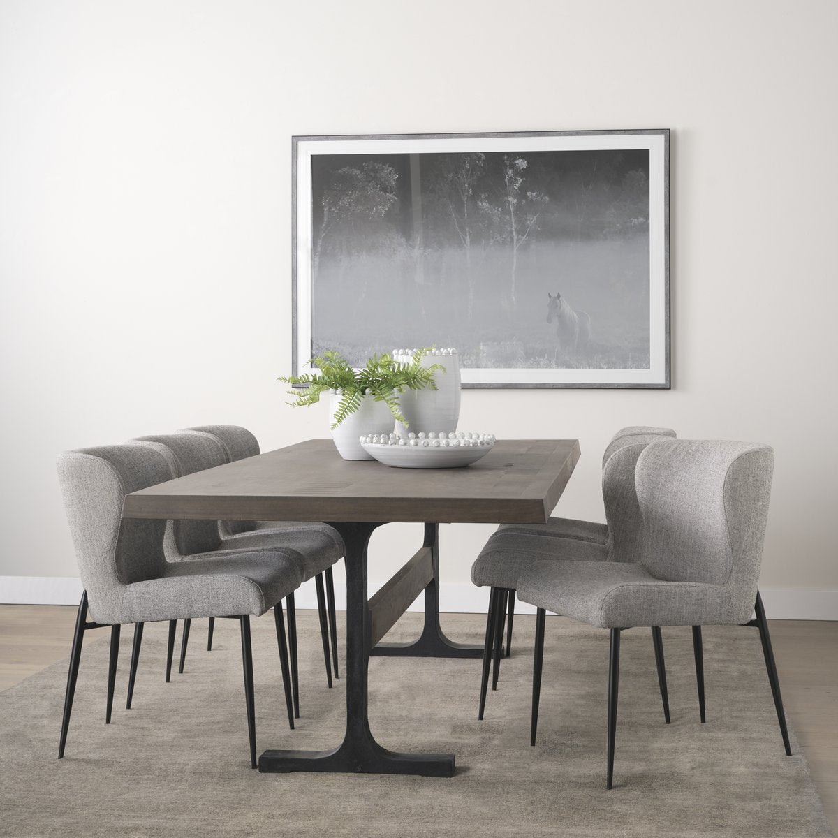 Mercana Araxi Solid Wood Top Rectangular Dining Table