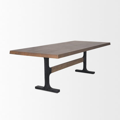 Mercana Araxi Solid Wood Top Rectangular Dining Table