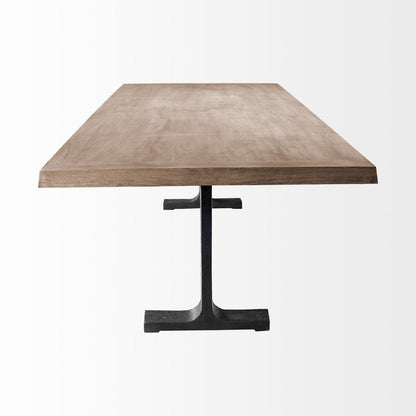 Mercana Araxi Solid Wood Top Rectangular Dining Table