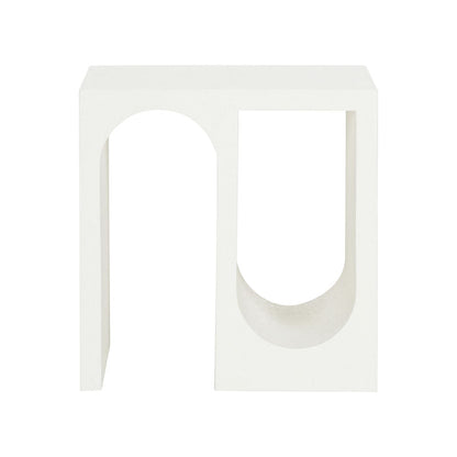 Wildwood Arcade Architectural Designed White End Table
