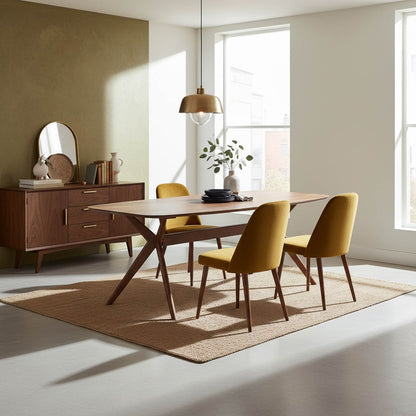 LH Home Arcadia Wooden Brown Dining Table