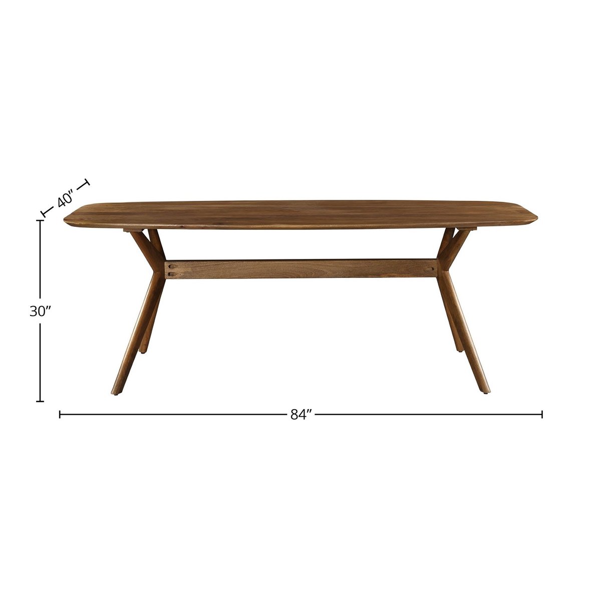LH Home Arcadia Wooden Brown Dining Table