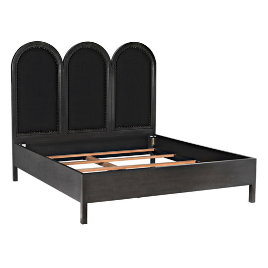 Arch Black King Bed Frame-Beds-Noir-Sideboards and Things