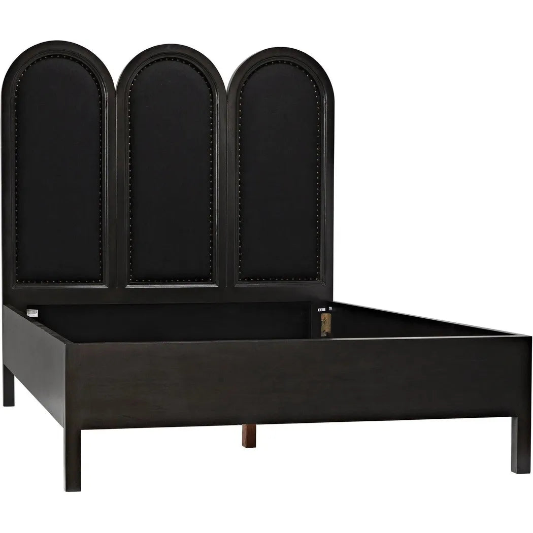Arch Black Wooden Bed Frame