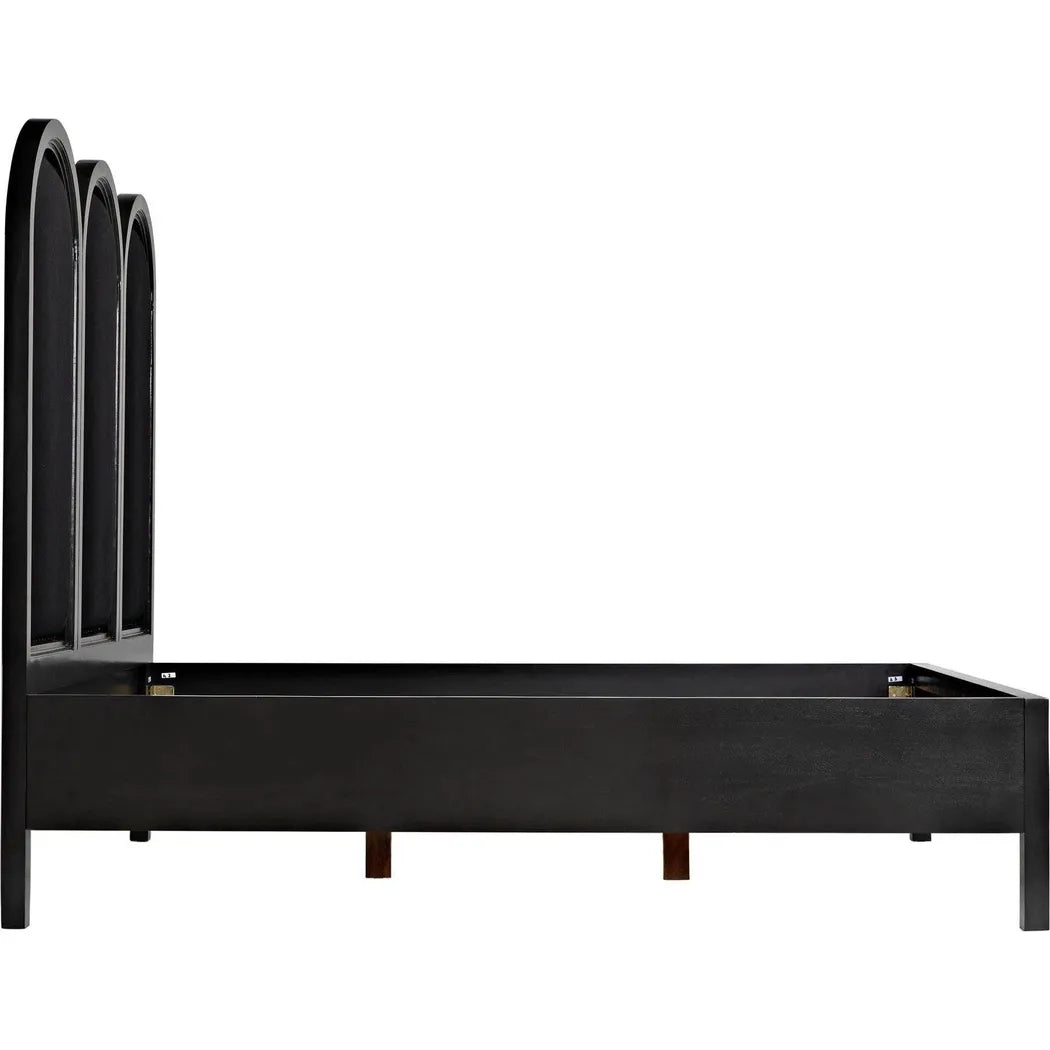 Arch Black Wooden Bed Frame