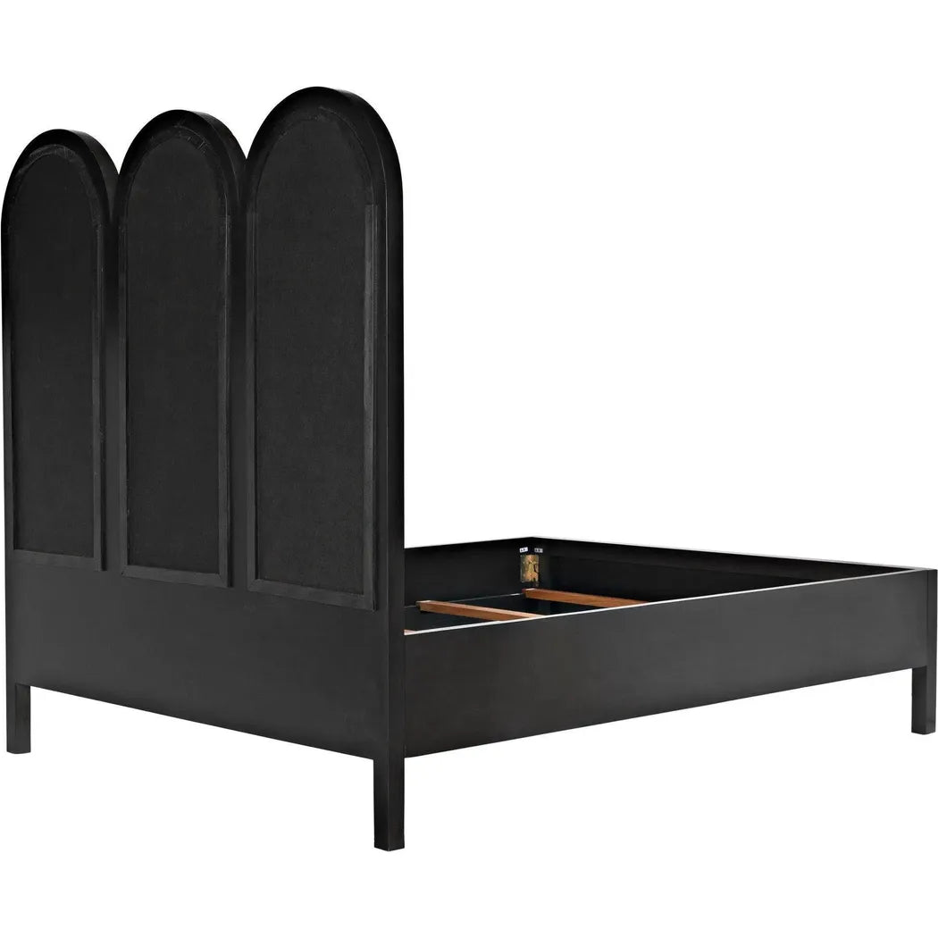 Arch Black Wooden Bed Frame