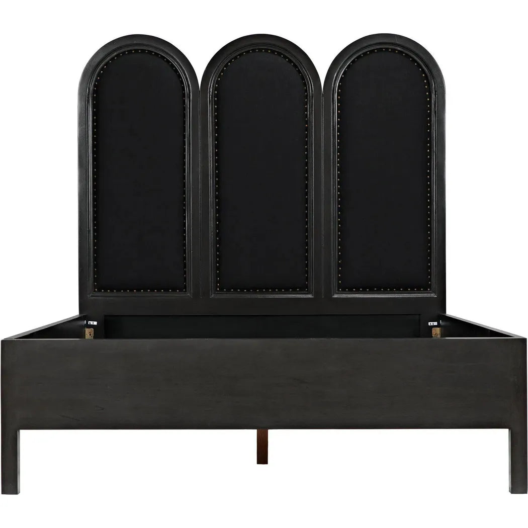 Arch Black Wooden Bed Frame