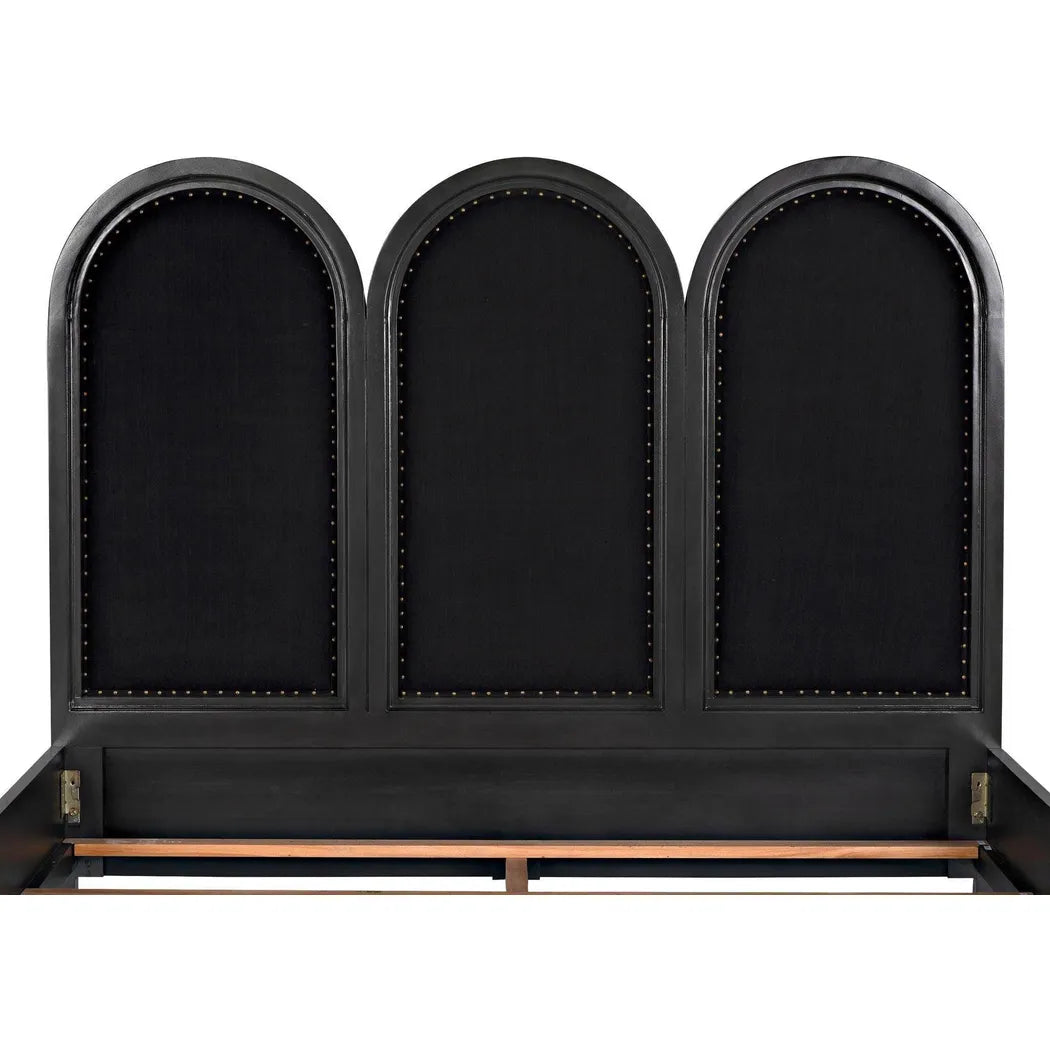 Arch Black Wooden Bed Frame