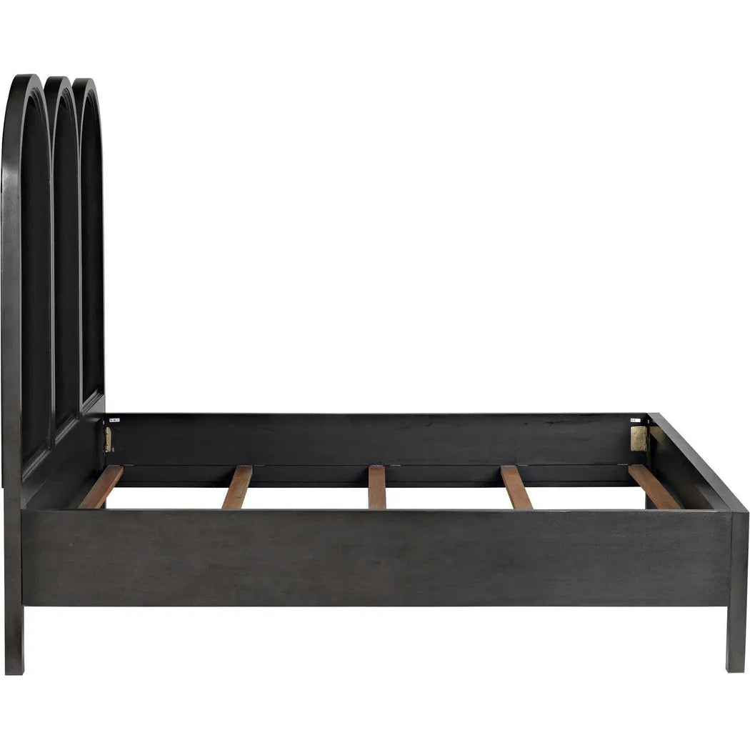 Arch Black Wooden Bed Frame