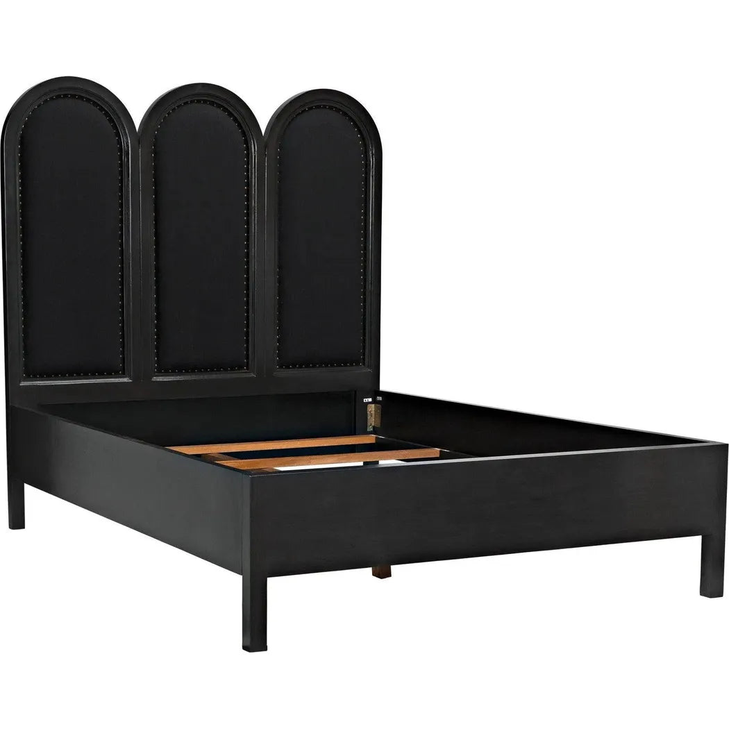 Arch Black Wooden Bed Frame