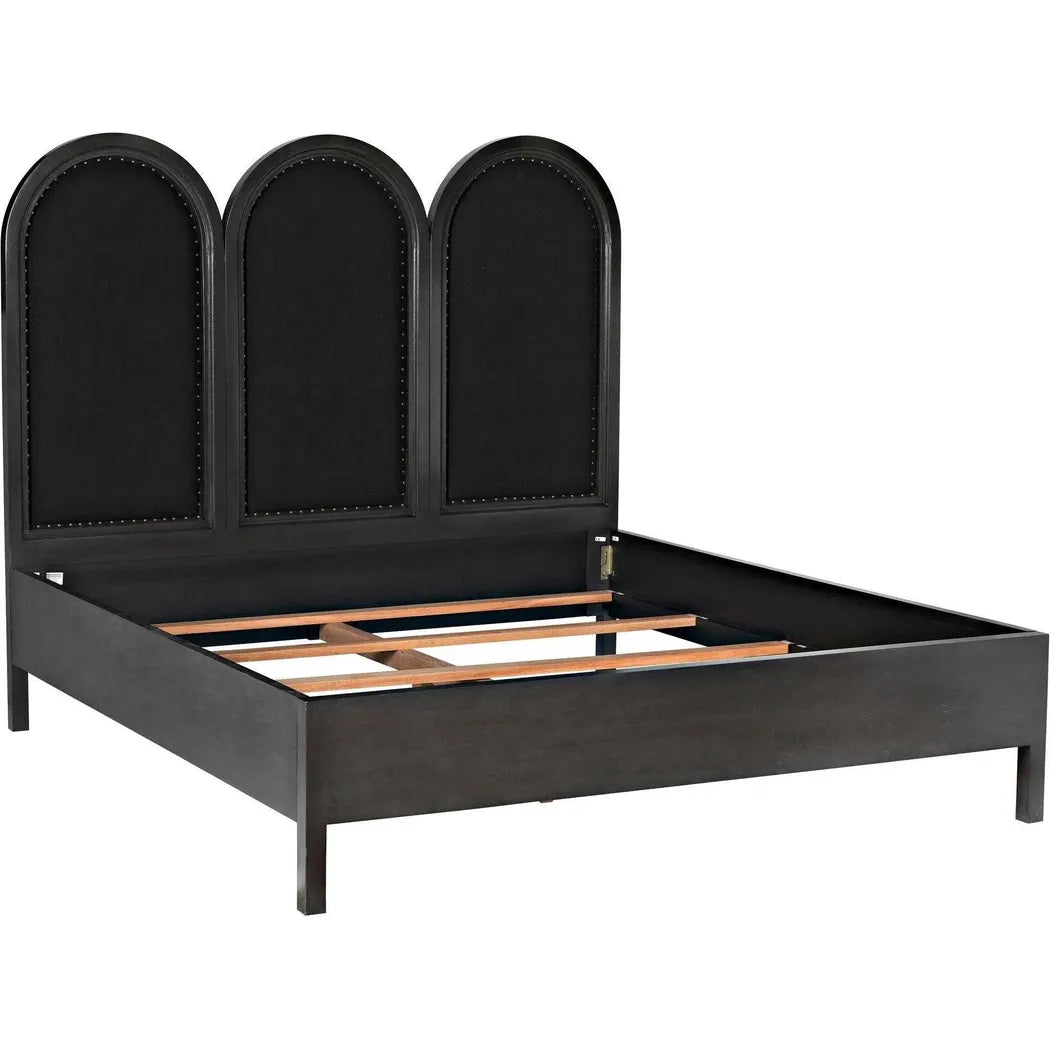 Arch Black Wooden Bed Frame
