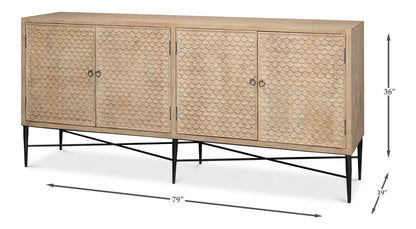 Archie Four Door Sideboard Buffet for Dining Room-Sideboards-Sarreid-LOOMLAN