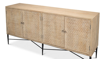 Archie Four Door Sideboard Buffet for Dining Room-Sideboards-Sarreid-LOOMLAN