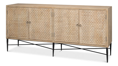 Archie Four Door Sideboard Buffet for Dining Room-Sideboards-Sarreid-LOOMLAN