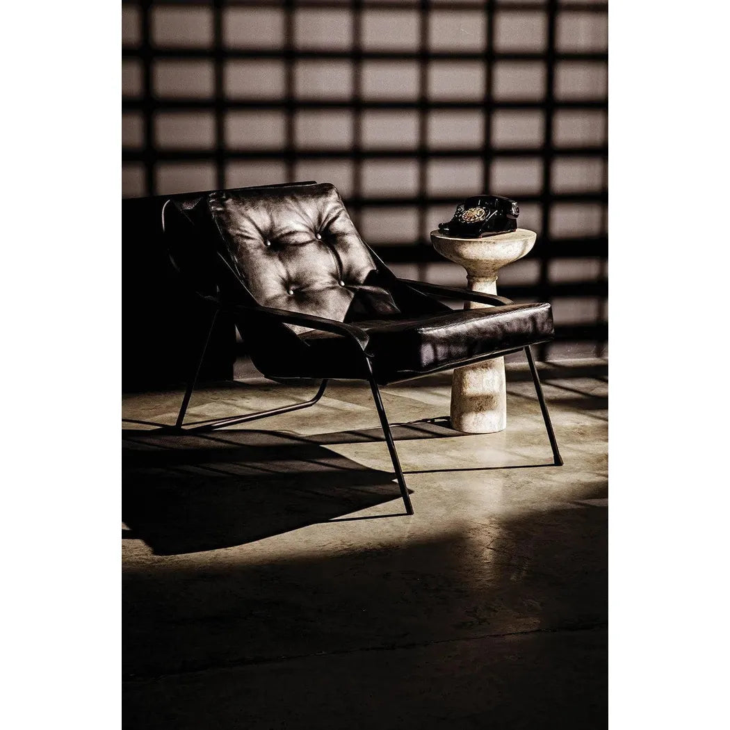 Noir Architect Marble Round Side Table