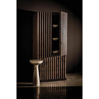 Noir Architect Marble Round Side Table