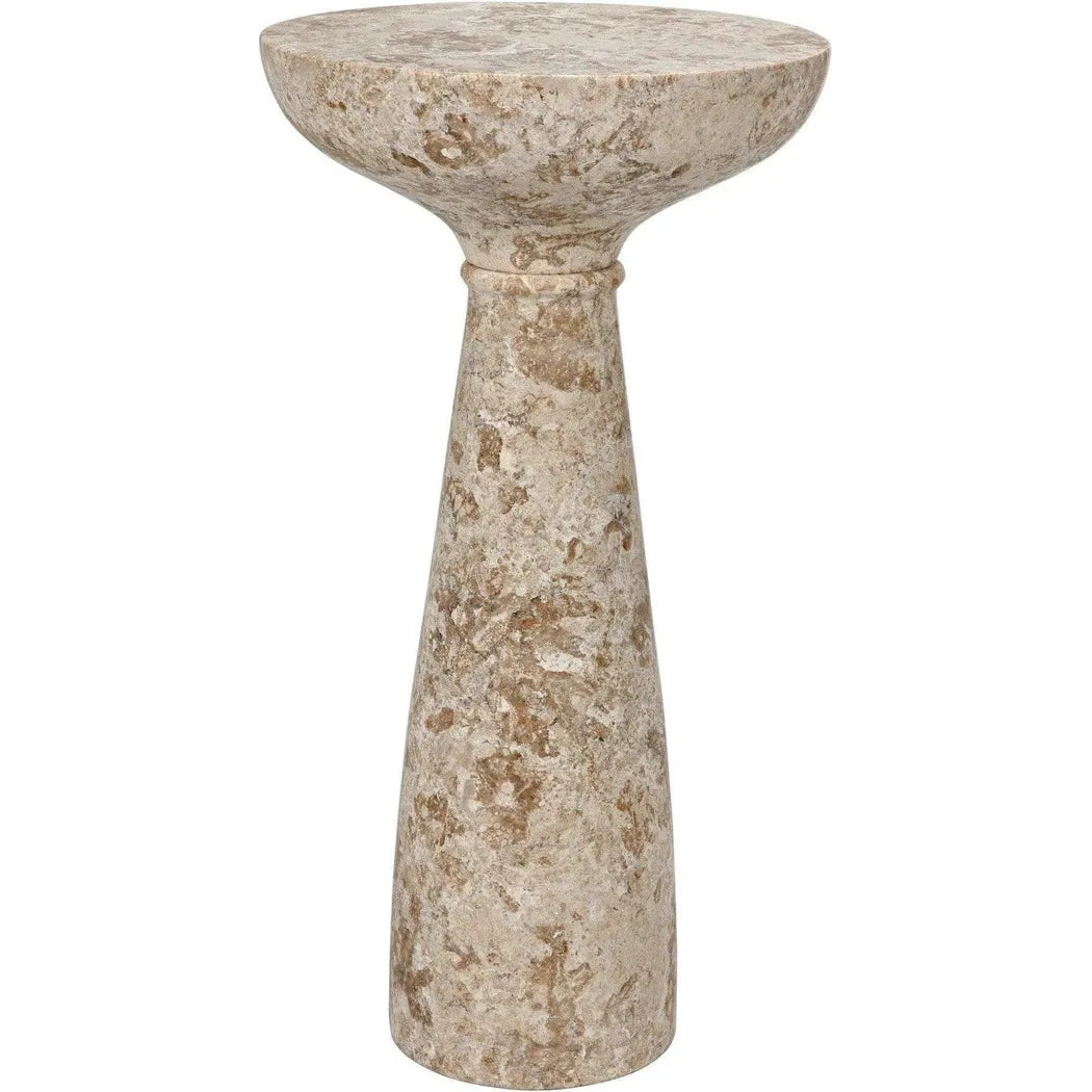 Noir Architect Marble Round Side Table