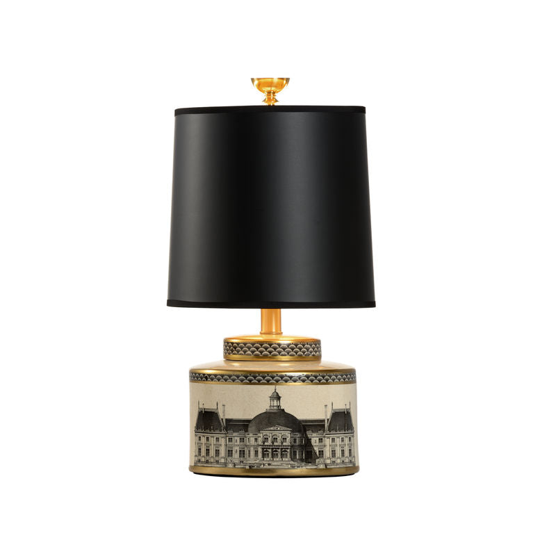 Wildwood Architectural Stroll White Glazed Ceramic Table Lamp (Sm)