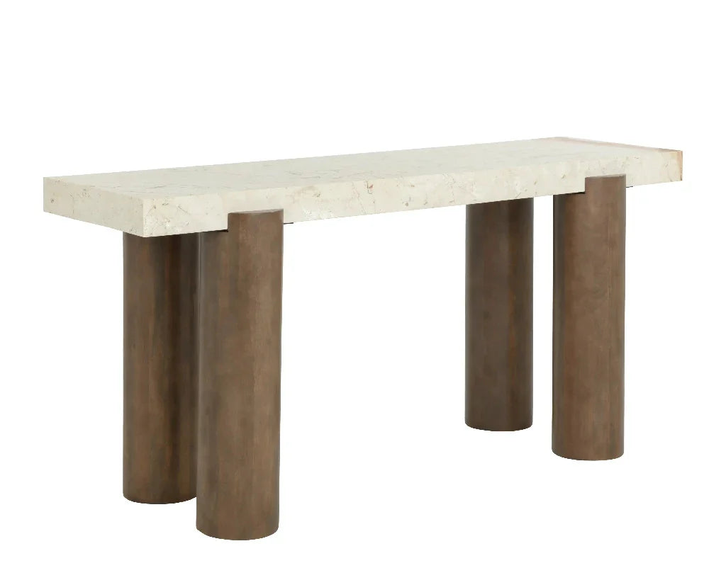 SUNPAN Ardi Marble Topped Rectangular Console Table