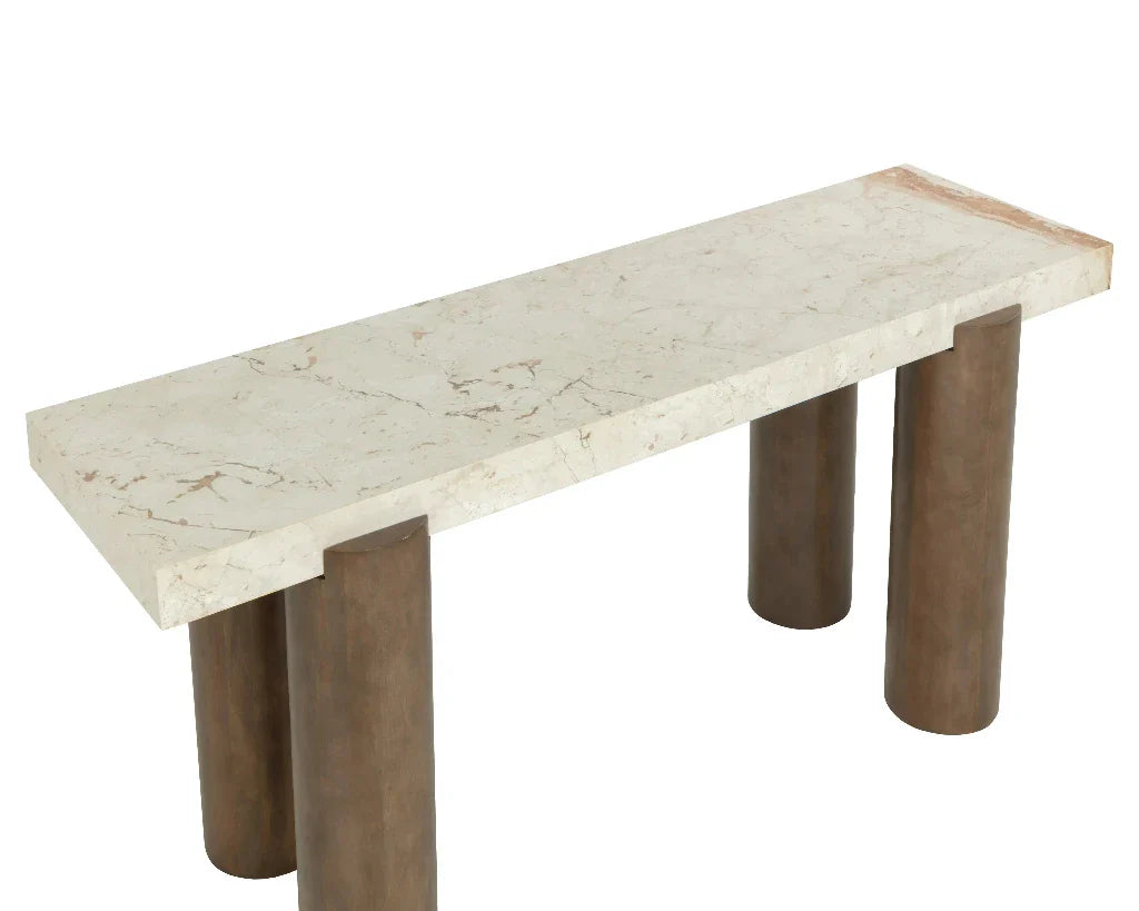 SUNPAN Ardi Marble Topped Rectangular Console Table