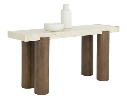 SUNPAN Ardi Marble Topped Rectangular Console Table