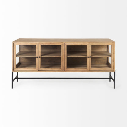 Arelius Four Glass Doors Sideboard