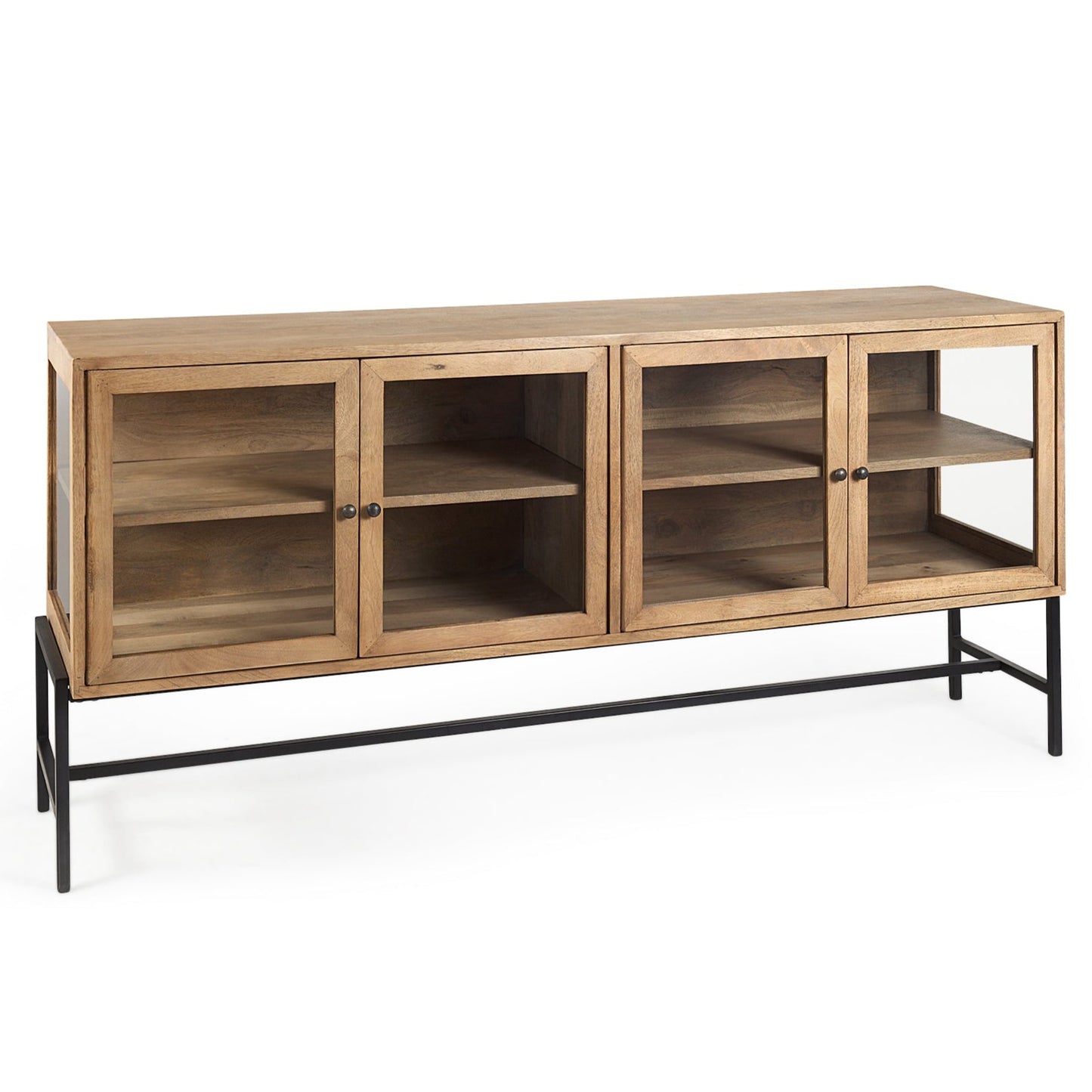 Arelius Four Glass Doors Sideboard