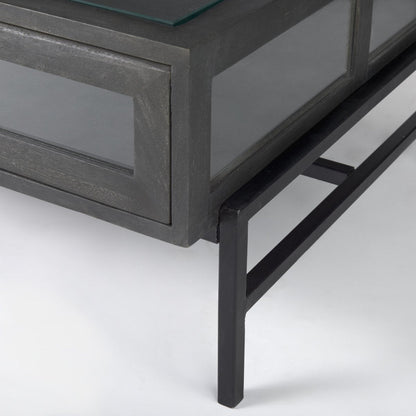 Mercana Arelius Glass-Top Rectangular Coffee Table
