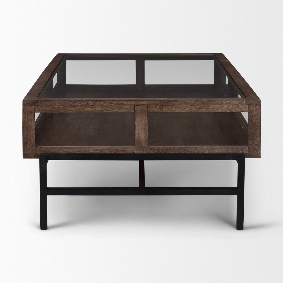 Mercana Arelius Glass-Top Rectangular Coffee Table